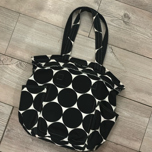 Thirty One Diaper Bag Black and White polka Dots - Picture 1 of 8